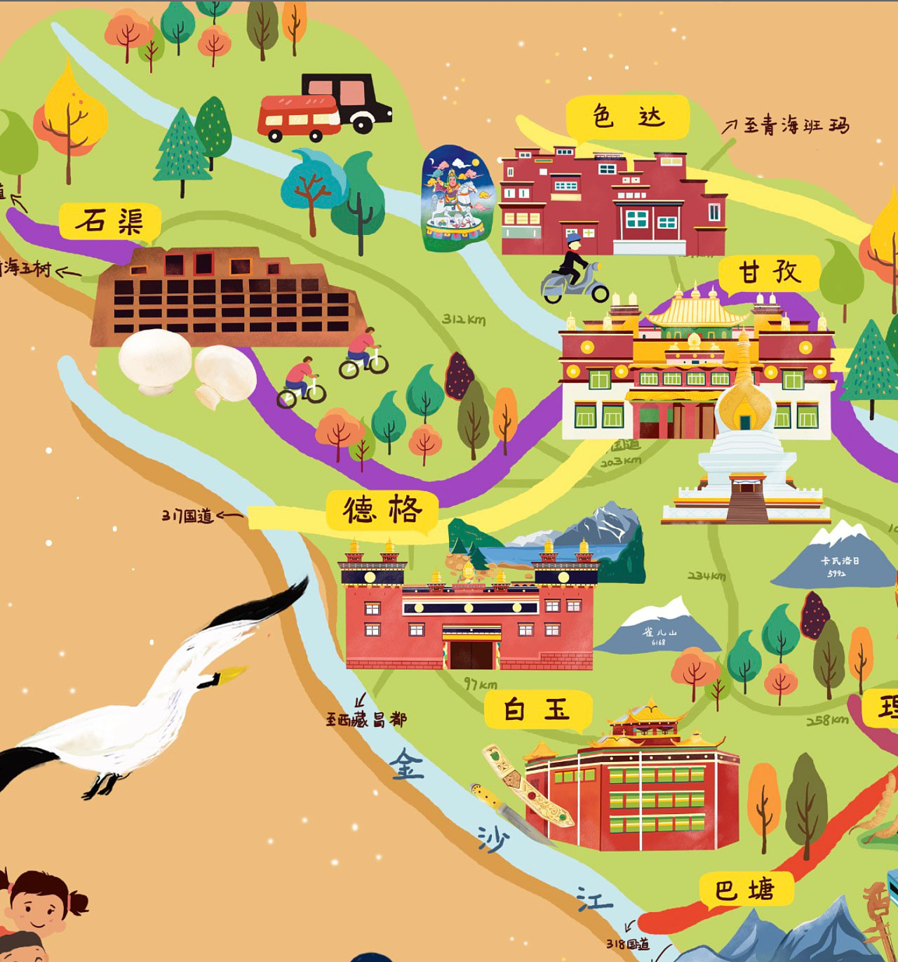湘阴手绘地图景区的文化宝库